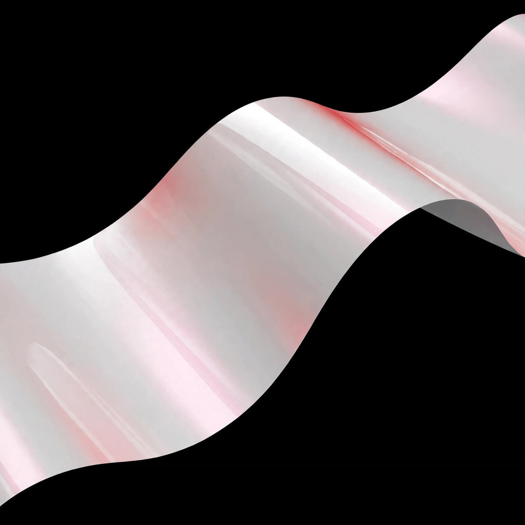 Super Gloss White Red vinyl wrap film finish wave