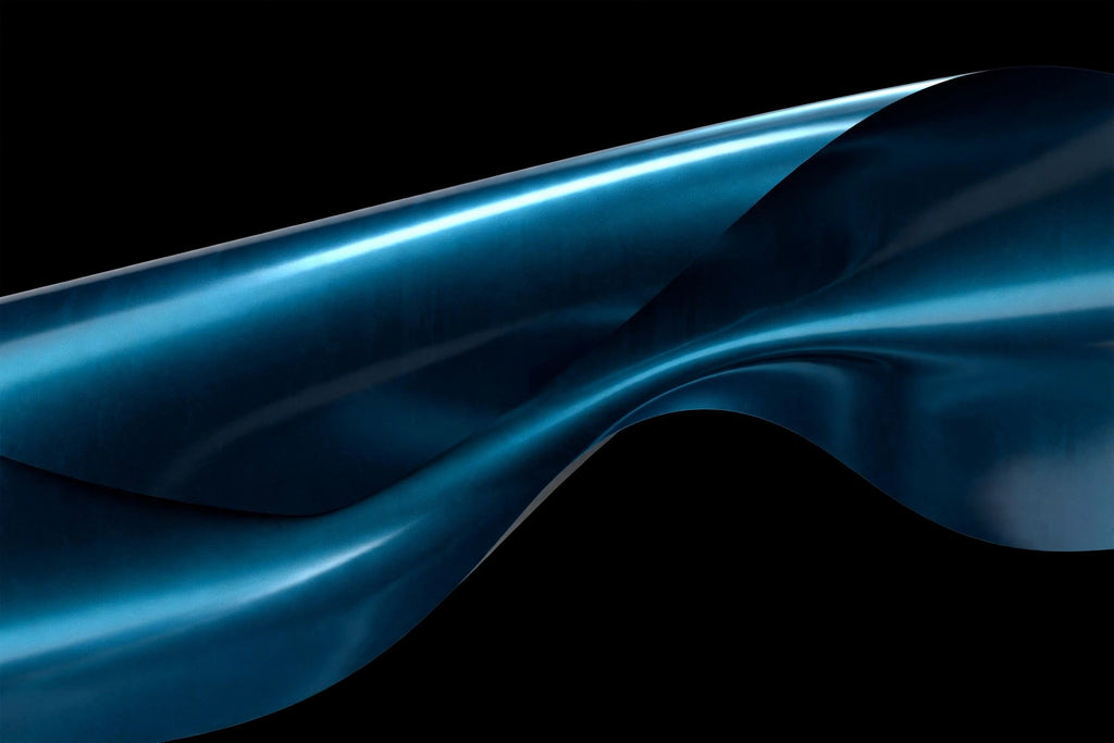 Super Gloss Midnight Cyan Metallic vinyl wrap film finish wave