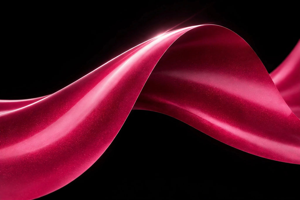 Super Gloss Rubrllite Red Metallic vinyl wrap film finish wave