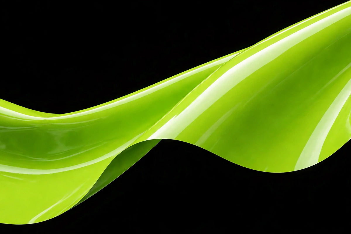 Super Gloss Apple Green vinyl wrap film finish wave