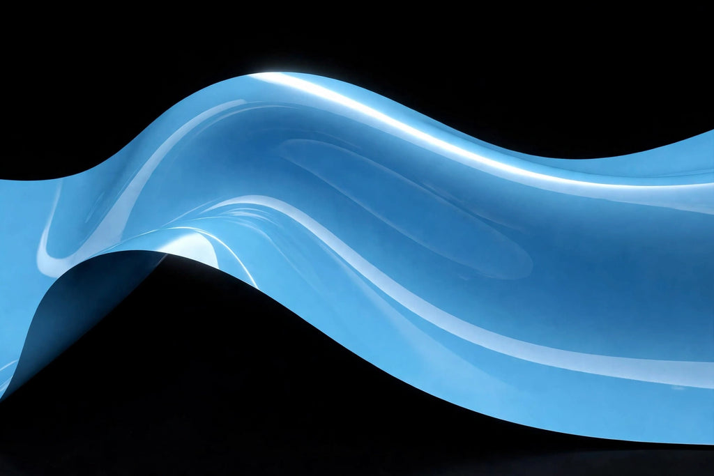 Super Gloss Sly Blue vinyl wrap film finish wave