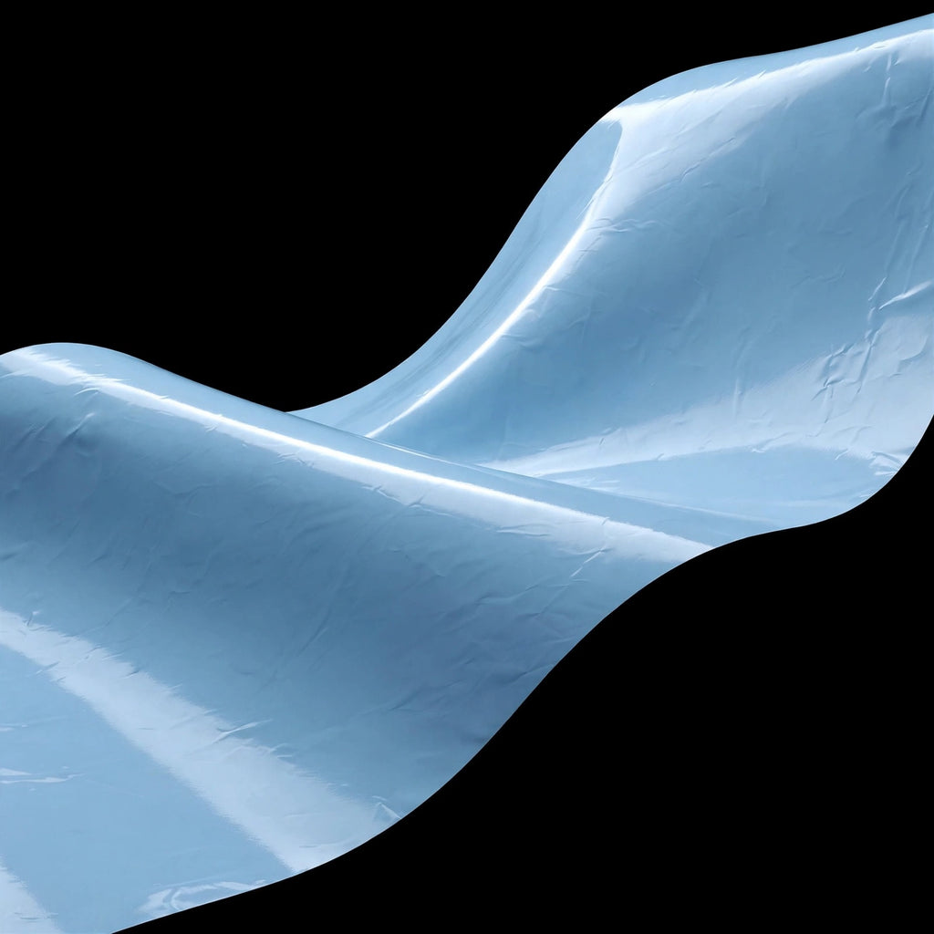 Super Gloss Powder Blue vinyl wrap film finish wave