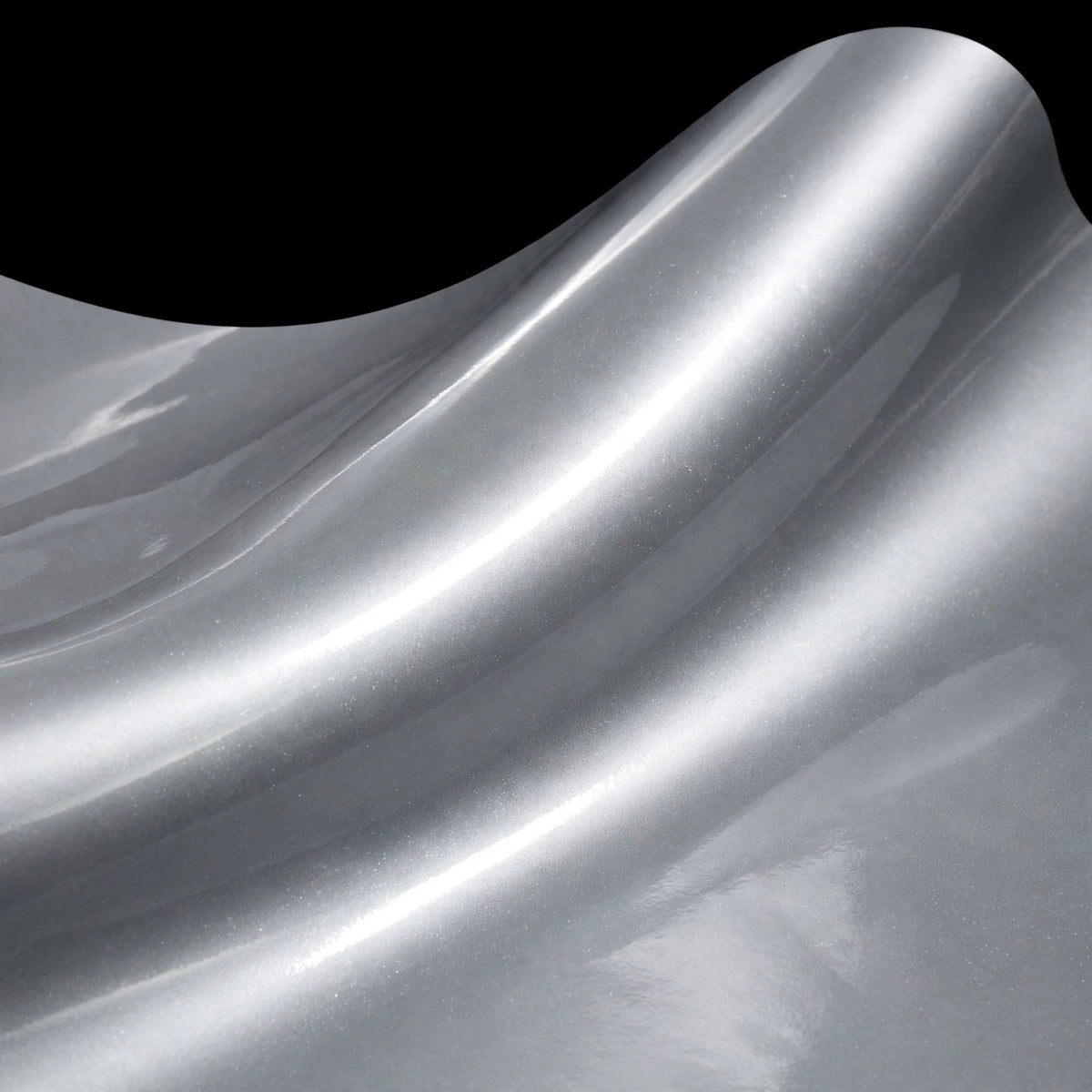 Super Gloss Flowing Galaxy Silver vinyl wrap film finish wave