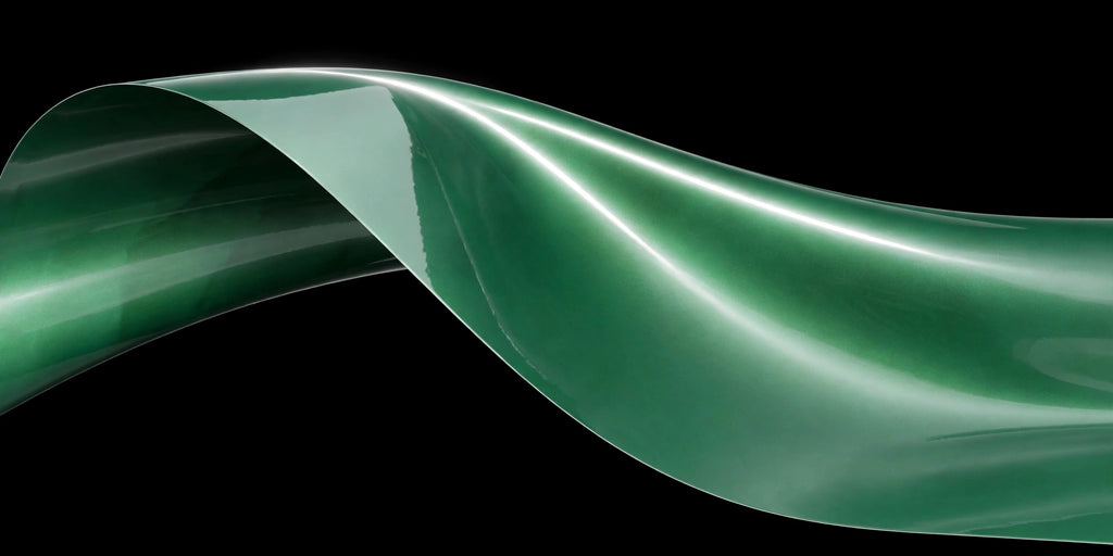 Super Gloss Aurora Jade Green vinyl wrap film finish wave