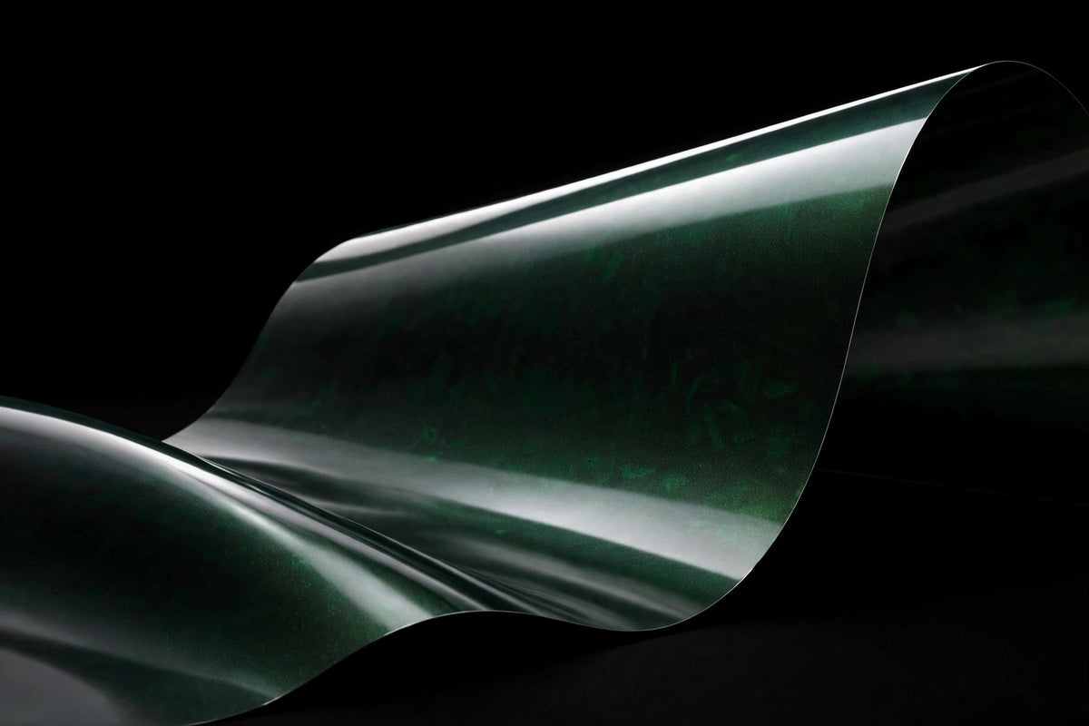 Super Gloss Pearl Black Green vinyl wrap film finish wave