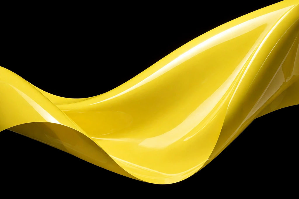 Super Gloss Lemon Yellow vinyl wrap film finish wave