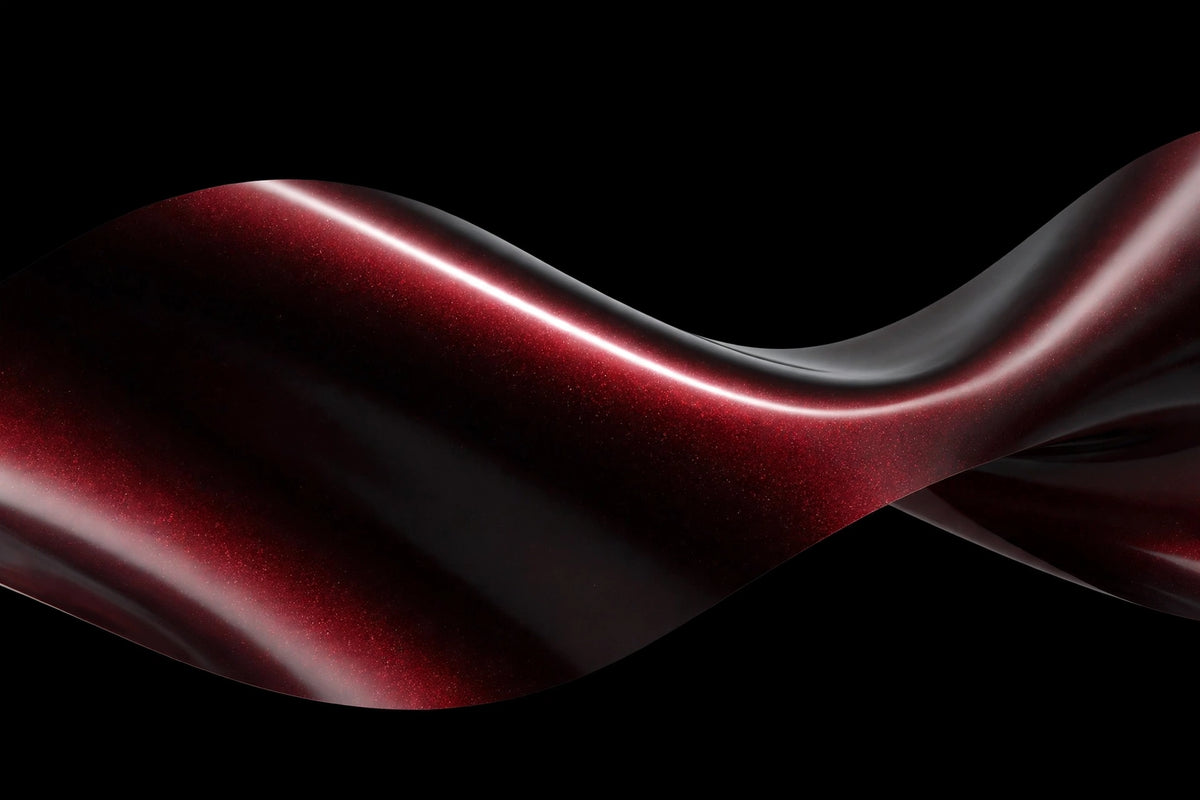 Super Gloss Pearl Black Red vinyl wrap film finish wave