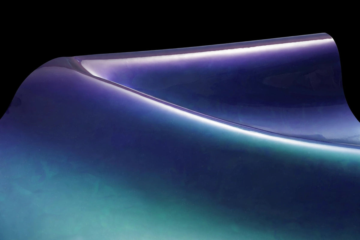Super Gloss Indigo Bunting vinyl wrap film finish wave