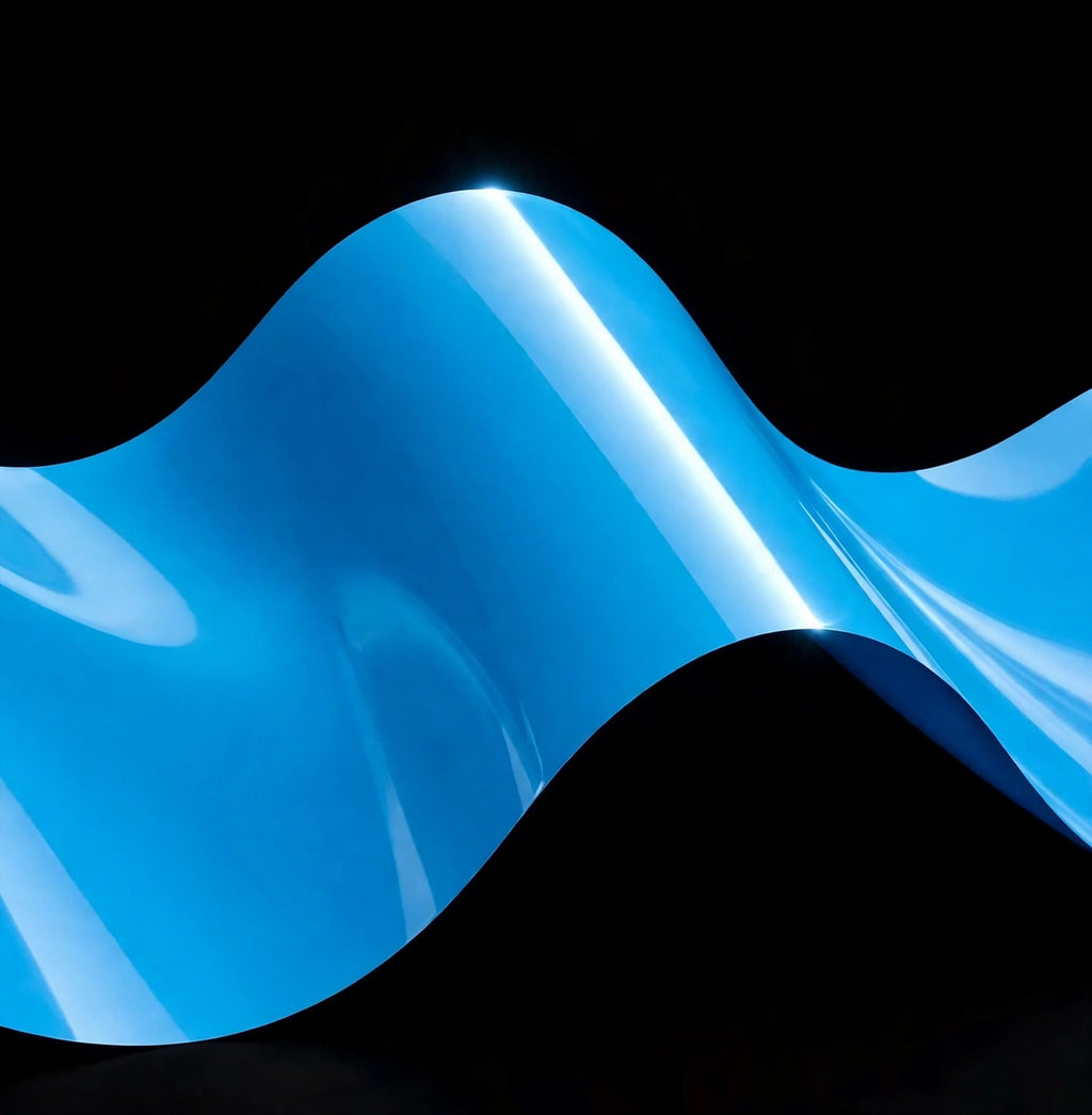 Super Gloss Ice Cream Blue vinyl wrap film finish wave