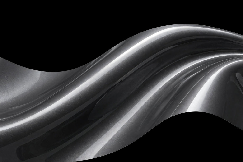 Super Gloss Tungsten Gray Metallic vinyl wrap film finish wave