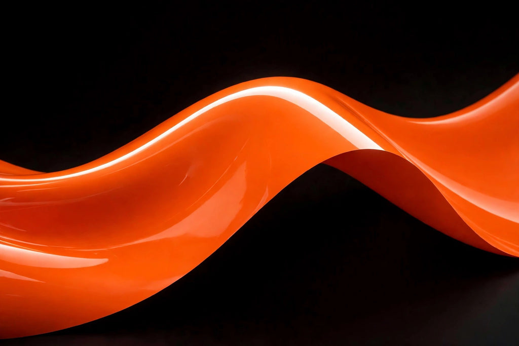 Super Gloss Hermes Orange vinyl wrap film finish wave