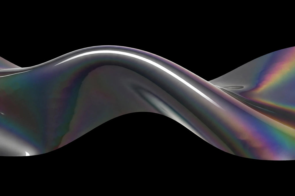 Super Gloss 3D Iridescent Psychedelic Gray vinyl wrap film finish wave