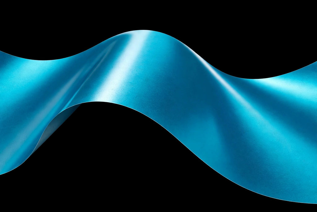 Super Gloss Lake Blue Metallic vinyl wrap film finish wave