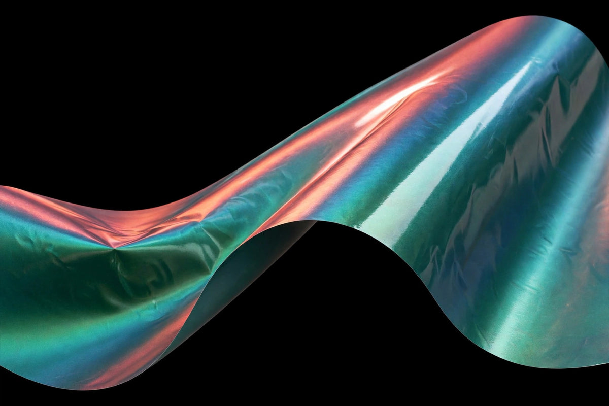 Super Gloss Coral Peacock Green vinyl wrap film finish wave