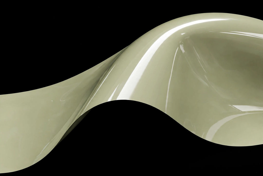 Super Gloss Khaki Green vinyl wrap film finish wave