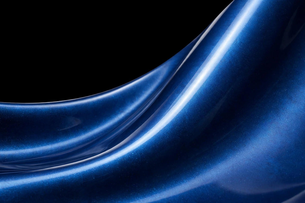 Super Gloss Galaxy Blue Metallic vinyl wrap film finish wave