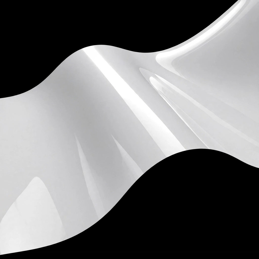 Super Gloss Pure White vinyl wrap film finish wave