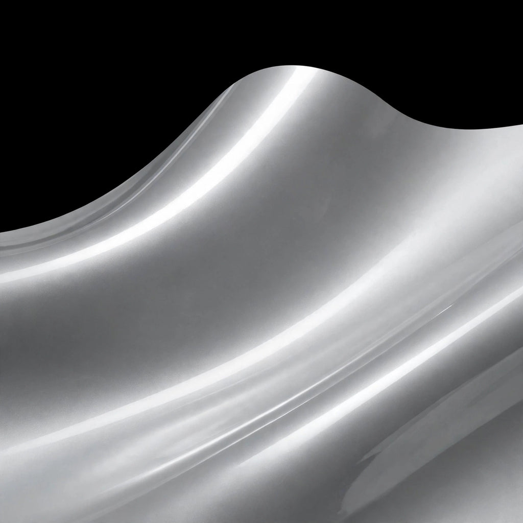 Super Gloss Mercury Silver vinyl wrap film finish wave