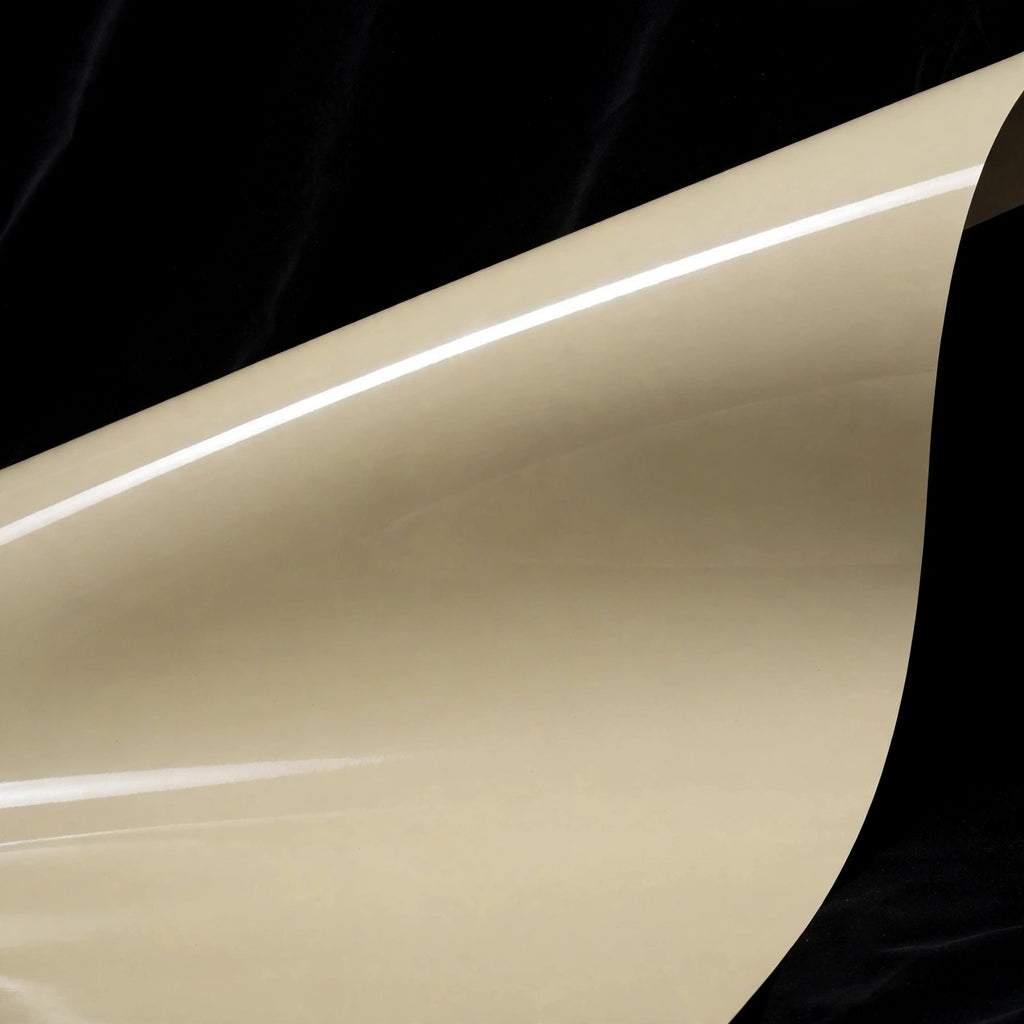 Super Gloss Khaki Cream vinyl wrap film finish wave