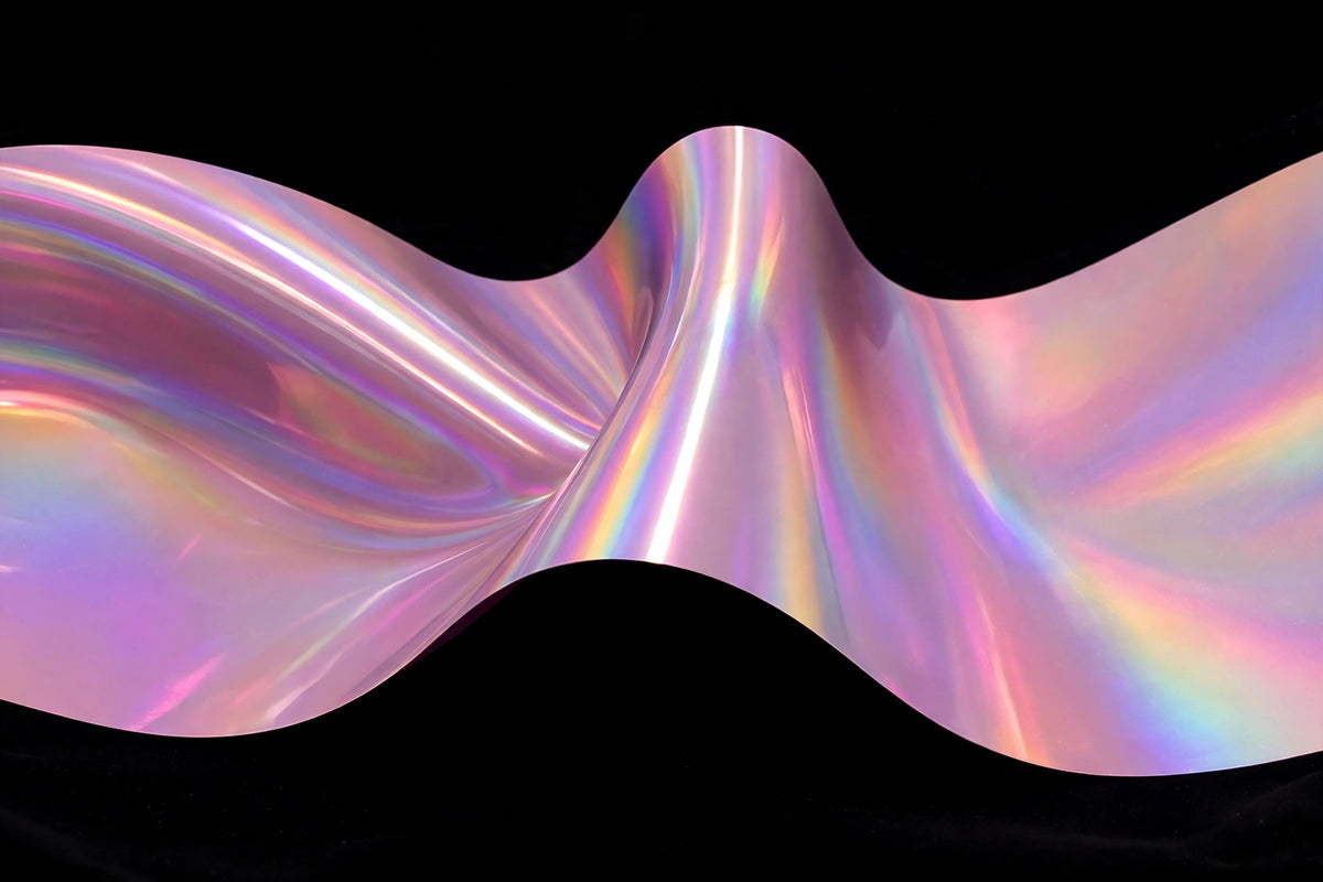 Super Gloss Iridescent Psychedelic Pink vinyl wrap film finish wave