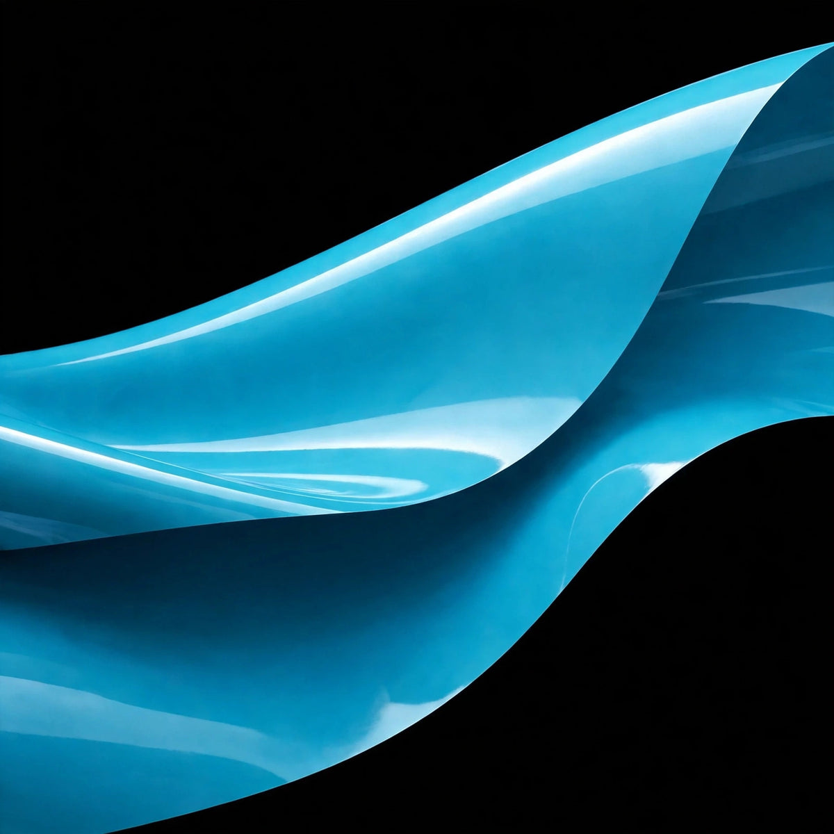 Super Gloss Coral Blue vinyl wrap film finish wave