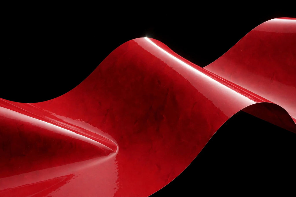 Super Gloss Carmine Red vinyl wrap film finish wave