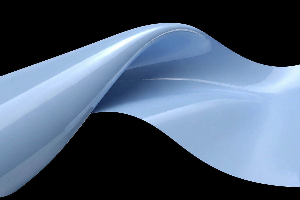 Super Gloss Cloudy Blue vinyl wrap film finish wave