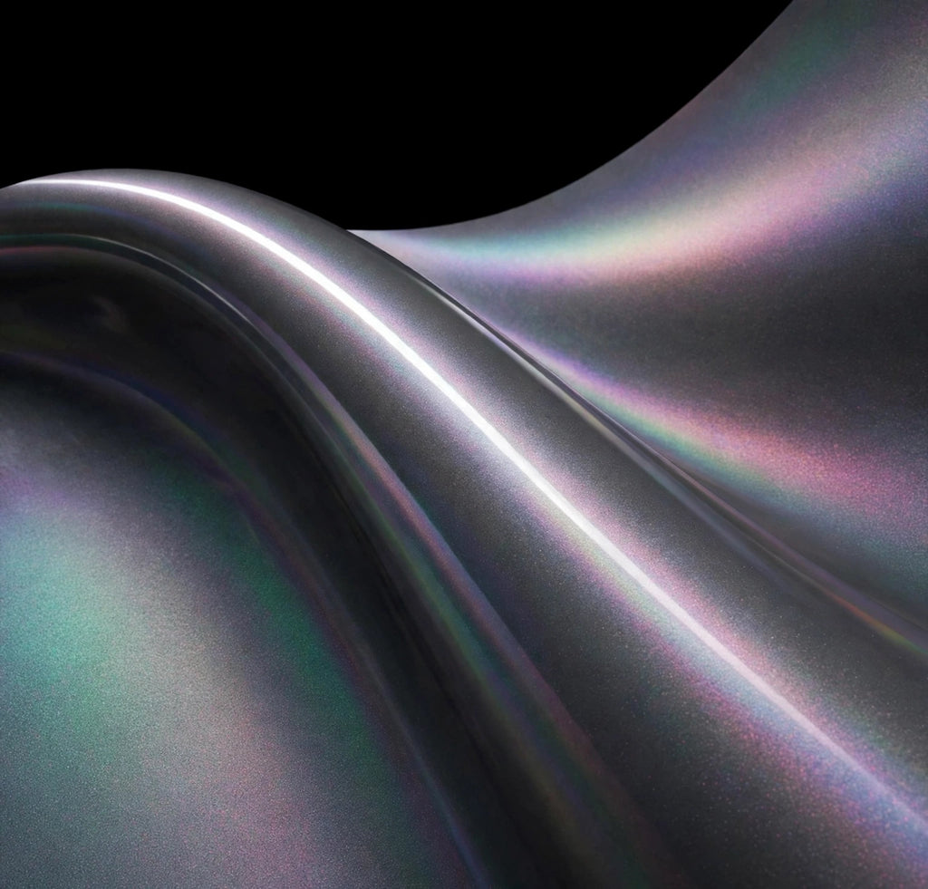 Super Gloss Iridescent Psychedelic Gray vinyl wrap film finish wave