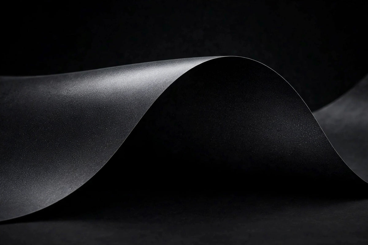 Matte Metallic Black vinyl wrap film finish wave