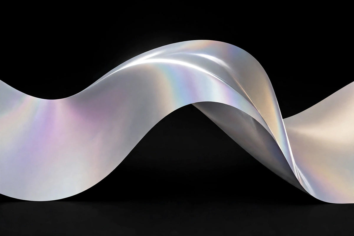 Super Gloss Iridescent Psychedelic Sliver vinyl wrap film finish wave