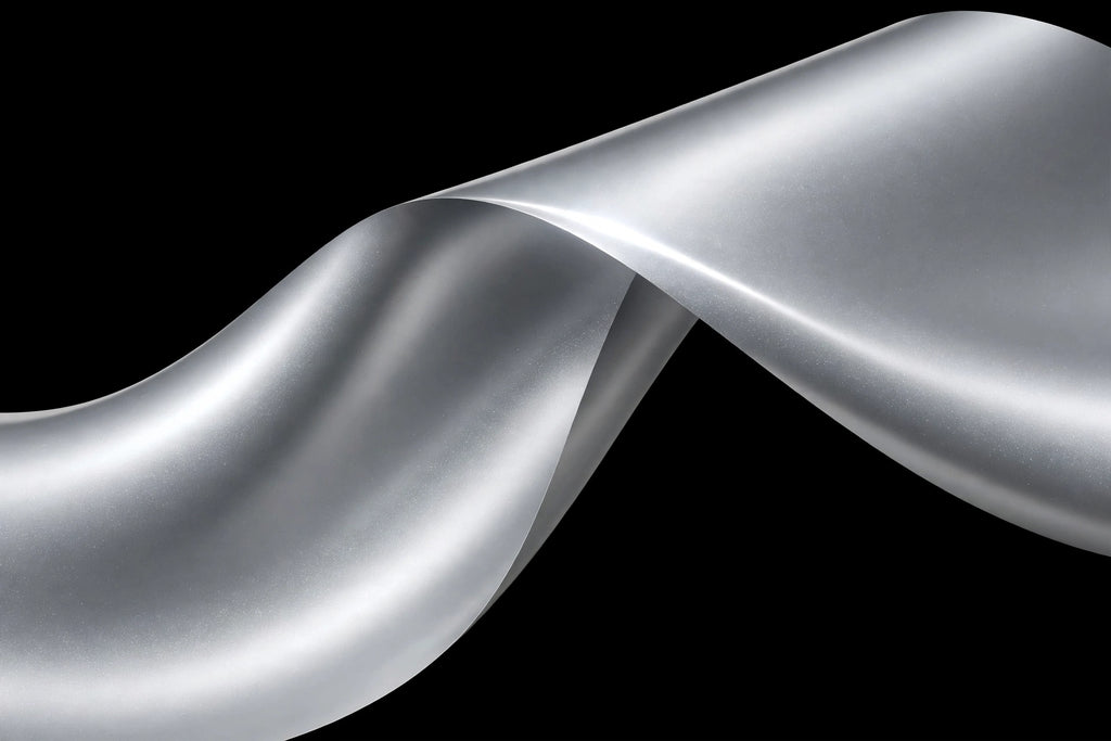 Super Gloss Titanium Silver Metallic vinyl wrap film finish wave