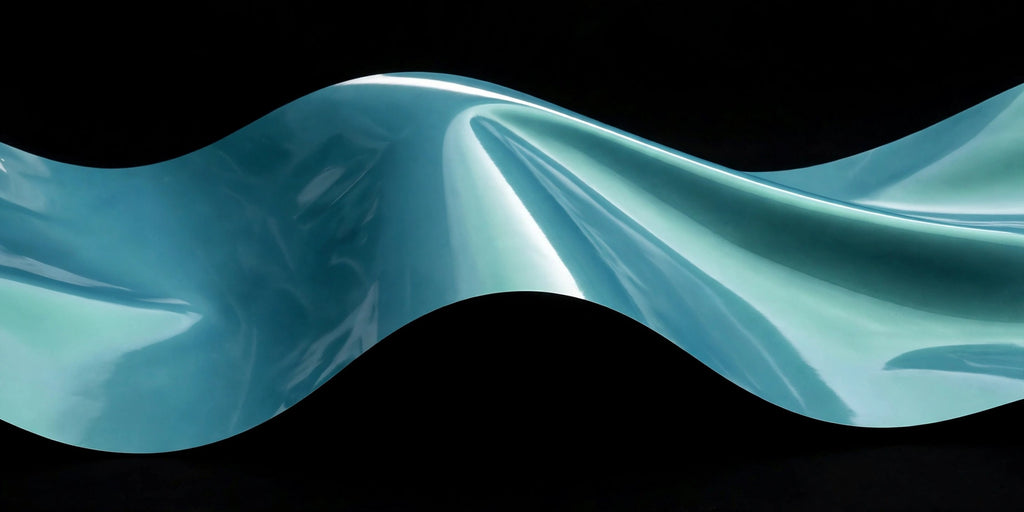 Super Gloss Blue Green vinyl wrap film finish wave