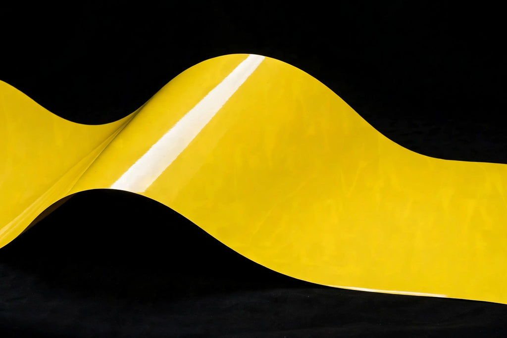 Super Gloss Corn Yellow vinyl wrap film finish wave
