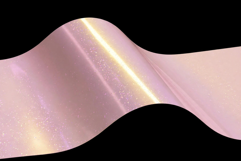 Super Gloss Pink Gold vinyl wrap film finish wave