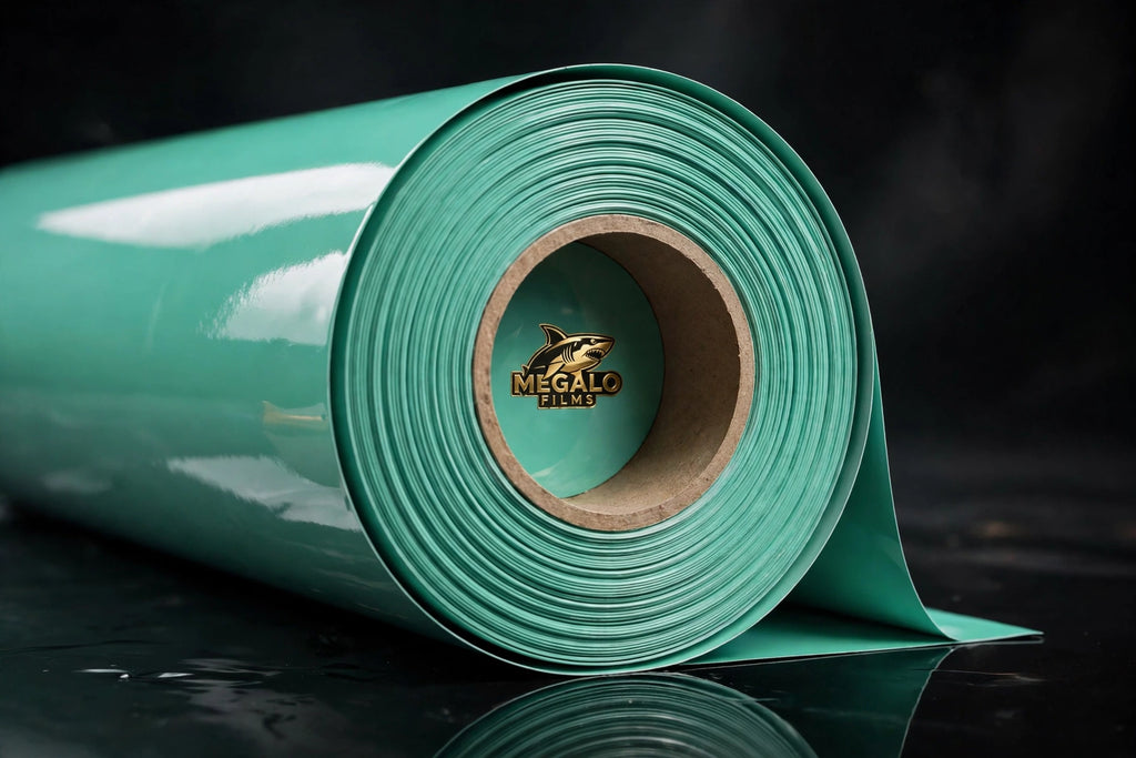 Super Gloss Tiffany Green vinyl wrap film full roll by MEGALO FILMS