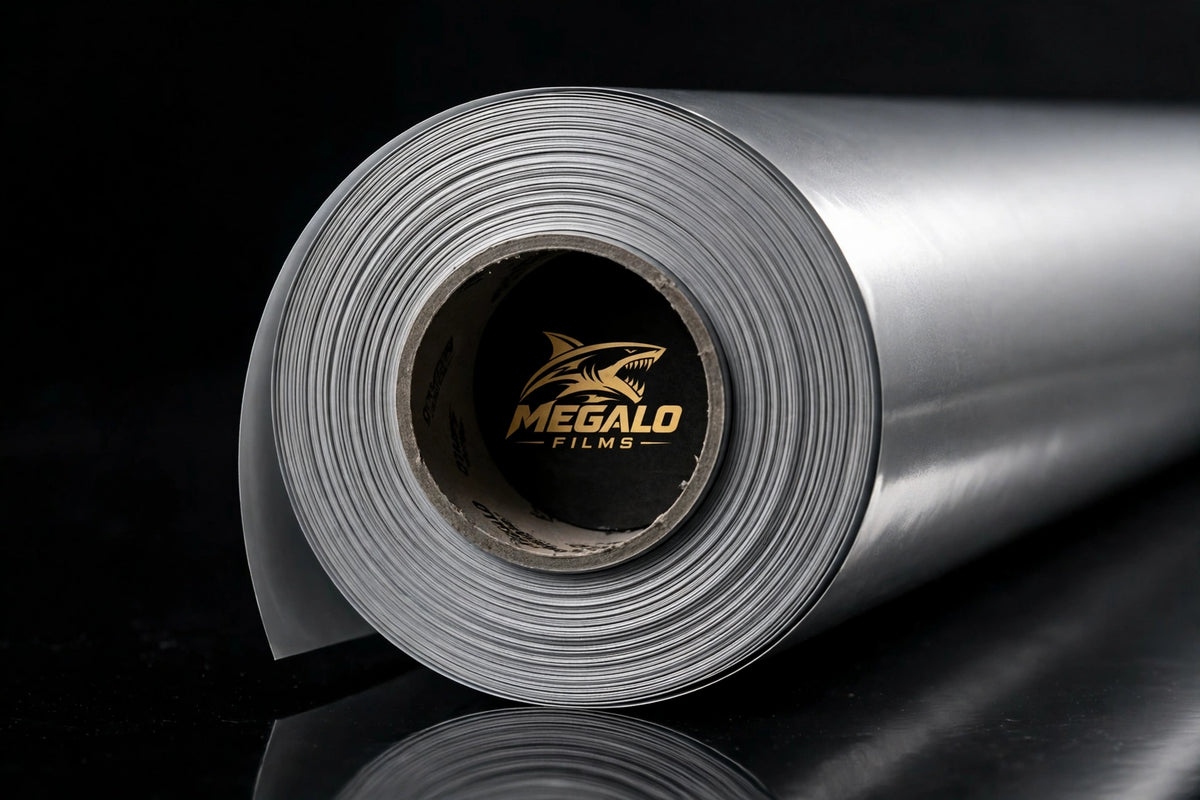 Super Gloss Mercury Silver vinyl wrap film full roll by MEGALO FILMS