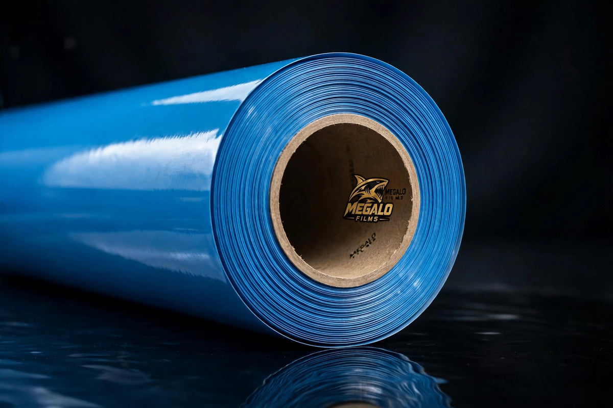 Super Gloss Ice Cream Blue vinyl wrap film full roll by MEGALO FILMS