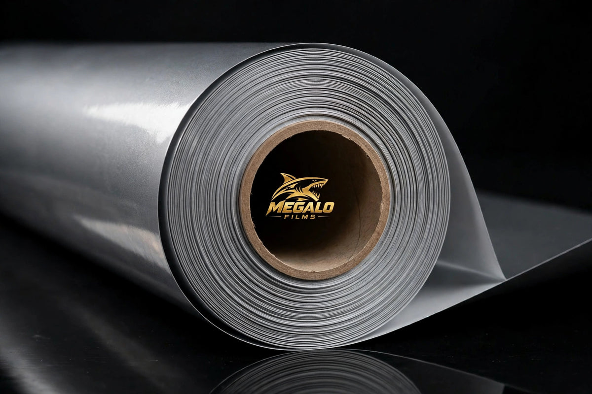 Super Gloss Flowing Galaxy Silver vinyl wrap film full roll by MEGALO FILMS