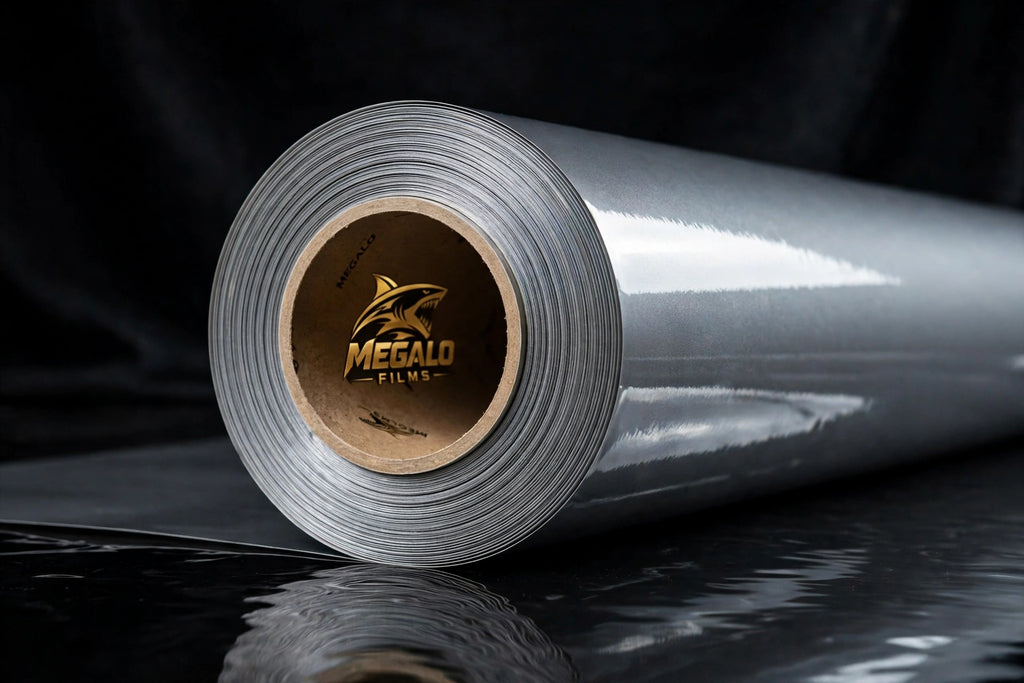Super Gloss Mercury Gray vinyl wrap film full roll by MEGALO FILMS