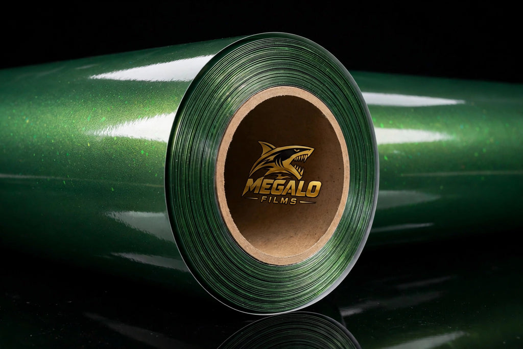 Super Gloss Aurora Jade Green vinyl wrap film full roll by MEGALO FILMS