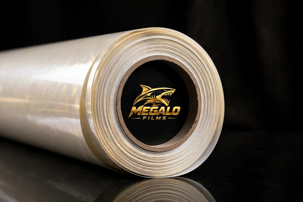 Super Gloss White Gold vinyl wrap film full roll by MEGALO FILMS