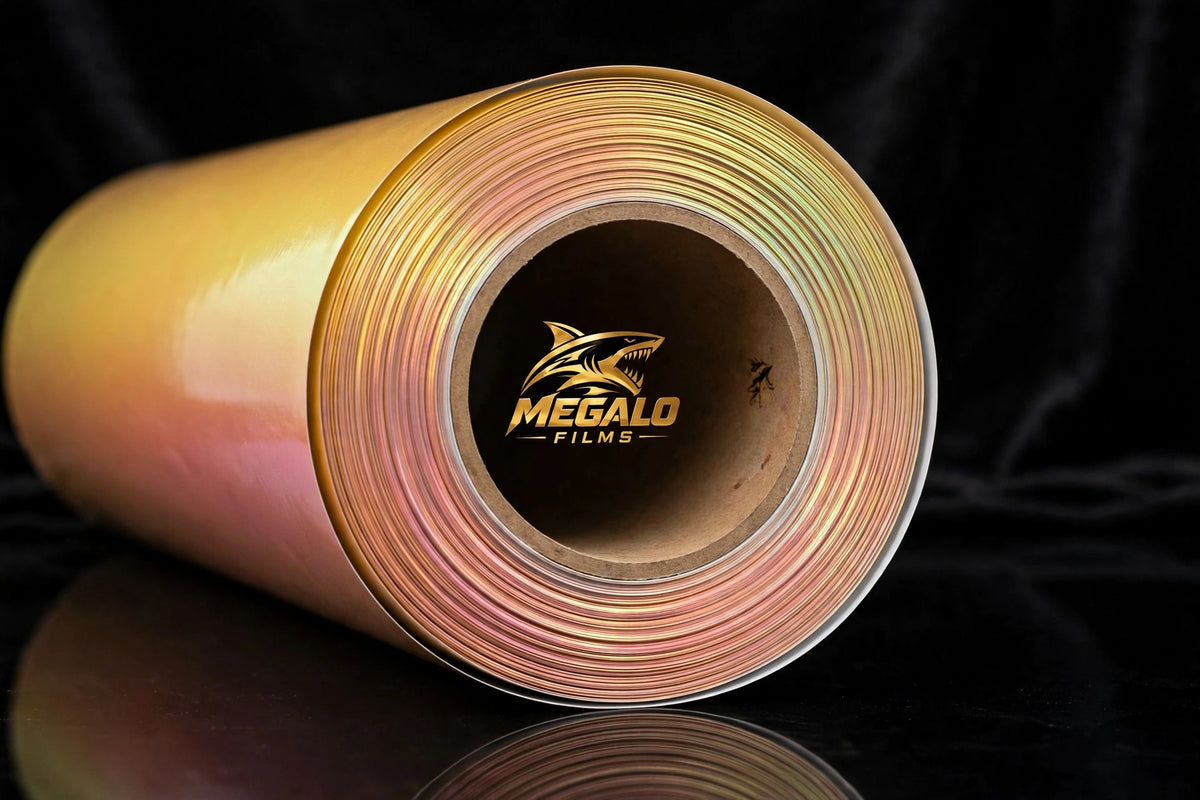 Super Gloss Lemon Honey vinyl wrap film full roll by MEGALO FILMS