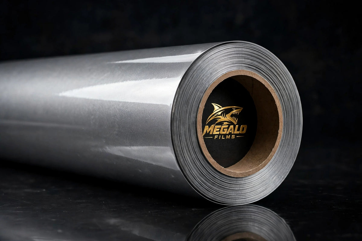 Super Gloss Combat Metallic vinyl wrap film full roll by MEGALO FILMS