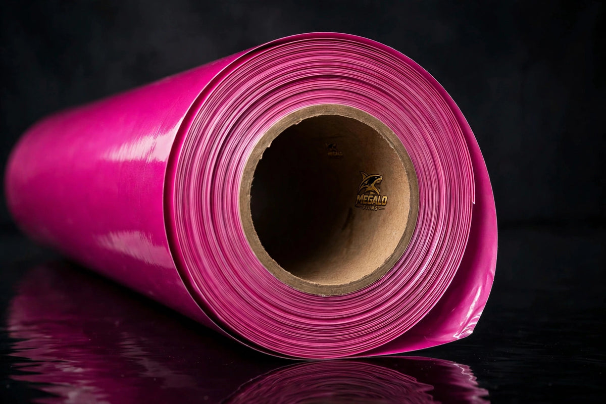 Super Gloss Magenta Pink vinyl wrap film full roll by MEGALO FILMS
