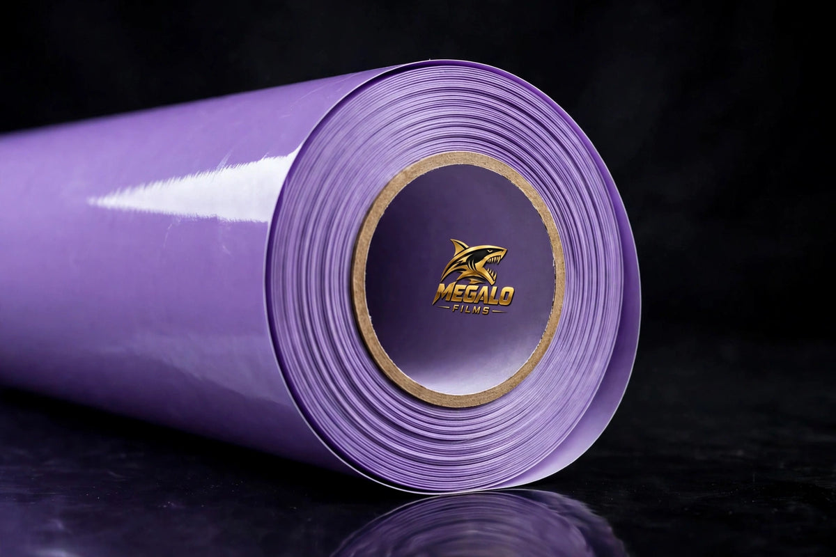 Super Gloss Lavender Purple vinyl wrap film full roll by MEGALO FILMS