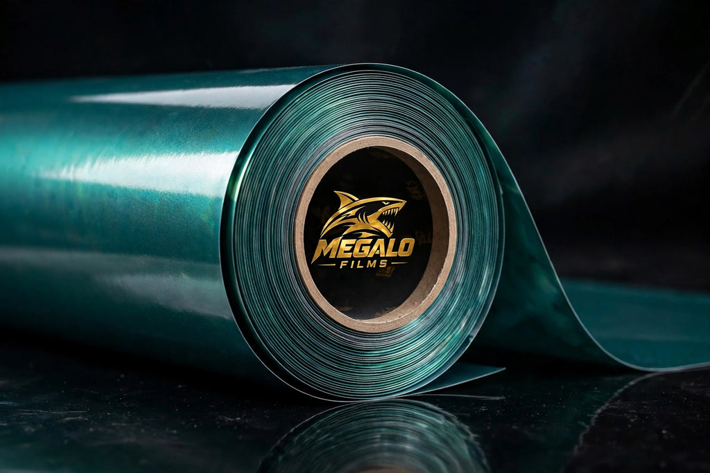 Super Gloss Coral Jade Greenr vinyl wrap film full roll by MEGALO FILMS
