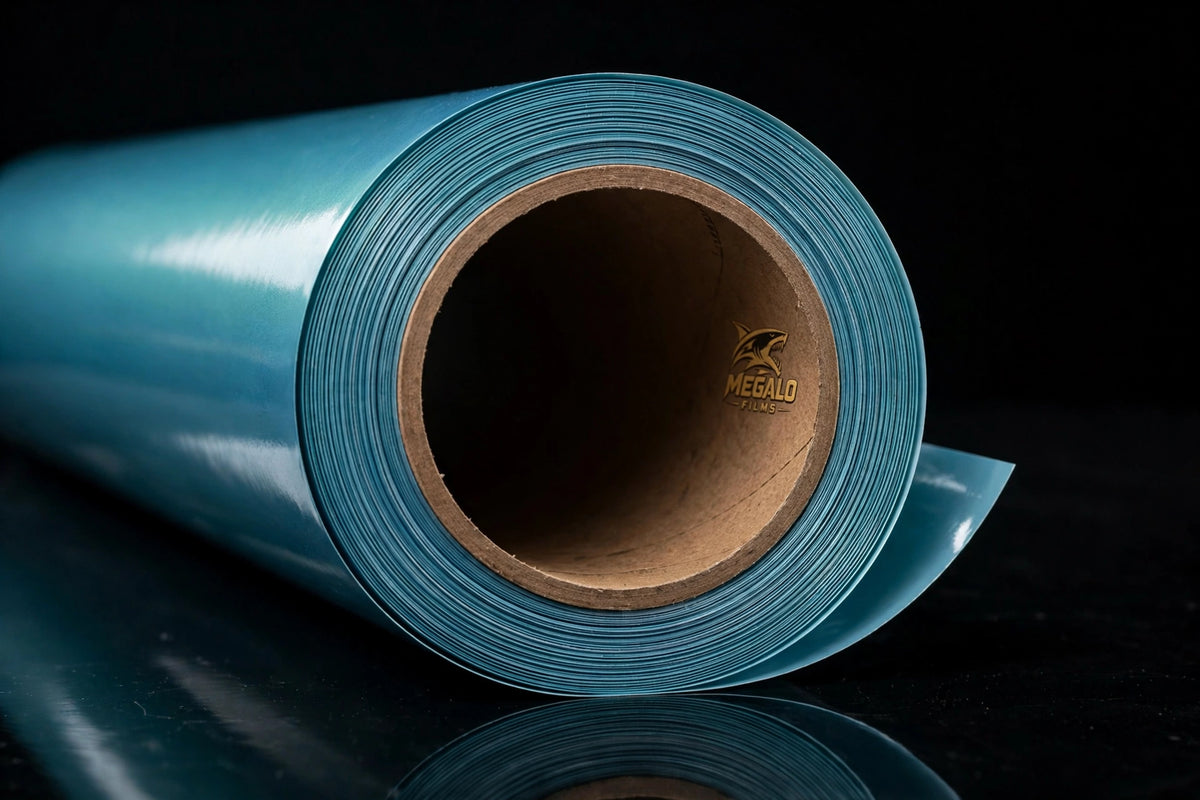 Super Gloss Blue Green vinyl wrap film full roll by MEGALO FILMS
