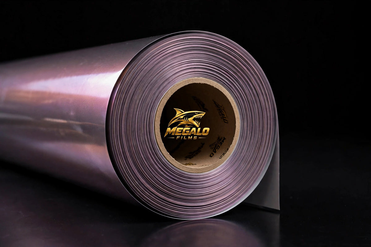 Super Gloss Galaxy Gray Metallic vinyl wrap film full roll by MEGALO FILMS