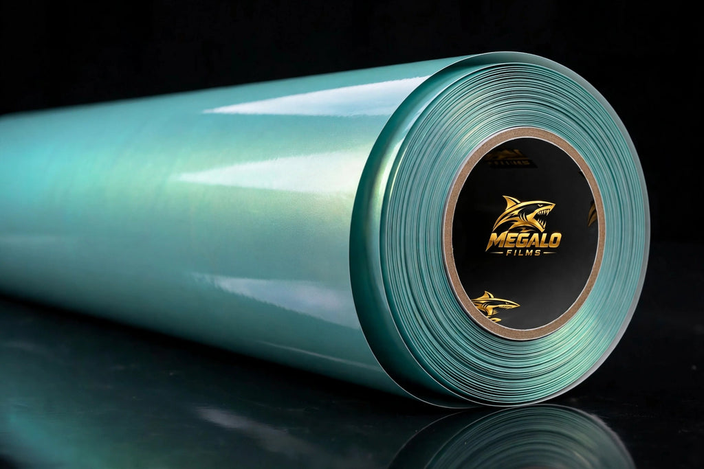 Super Gloss Dream Turquoise Green vinyl wrap film full roll by MEGALO FILMS