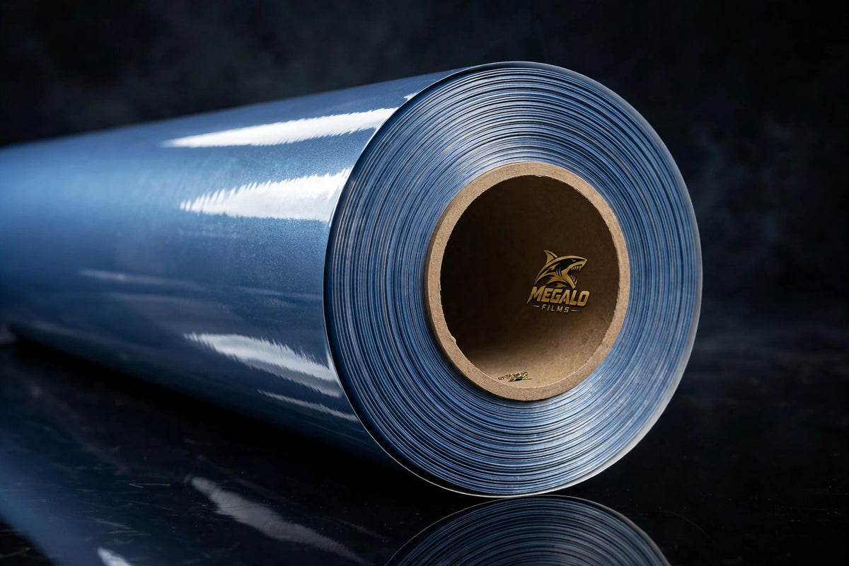 Super Gloss Meteor Blue vinyl wrap film full roll by MEGALO FILMS